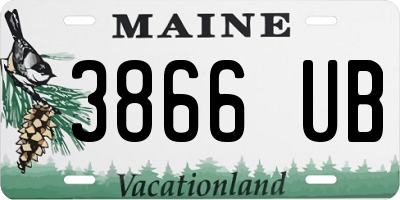 ME license plate 3866UB