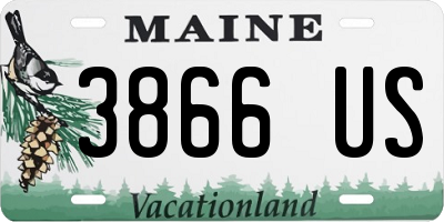 ME license plate 3866US