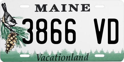 ME license plate 3866VD