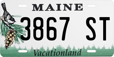 ME license plate 3867ST