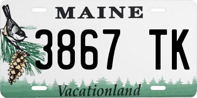ME license plate 3867TK