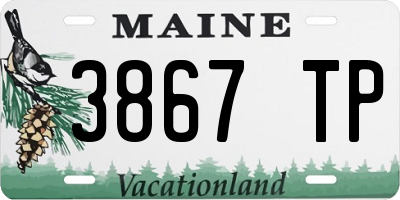 ME license plate 3867TP