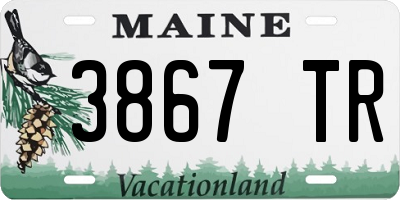 ME license plate 3867TR