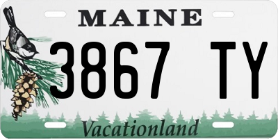 ME license plate 3867TY