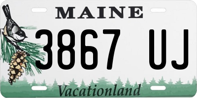 ME license plate 3867UJ