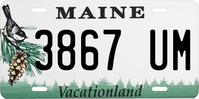 ME license plate 3867UM