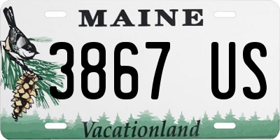 ME license plate 3867US