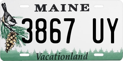 ME license plate 3867UY