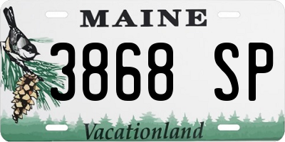 ME license plate 3868SP