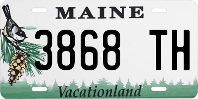 ME license plate 3868TH