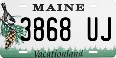 ME license plate 3868UJ