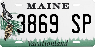 ME license plate 3869SP