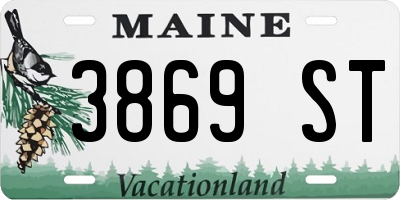 ME license plate 3869ST