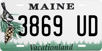 ME license plate 3869UD
