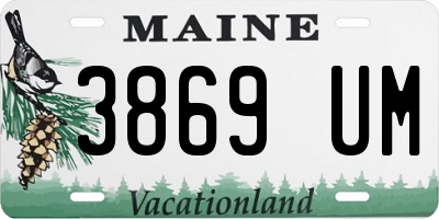ME license plate 3869UM