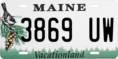 ME license plate 3869UW