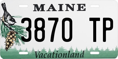 ME license plate 3870TP