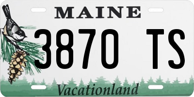 ME license plate 3870TS