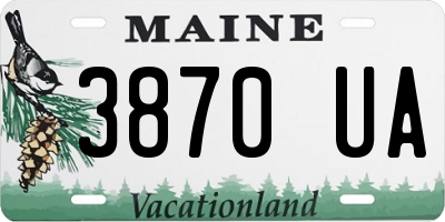 ME license plate 3870UA