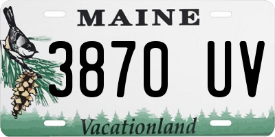 ME license plate 3870UV