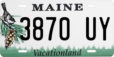 ME license plate 3870UY