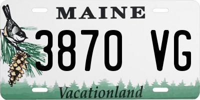 ME license plate 3870VG