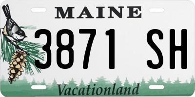 ME license plate 3871SH
