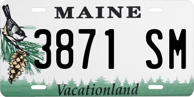 ME license plate 3871SM