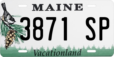 ME license plate 3871SP