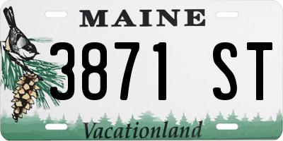 ME license plate 3871ST