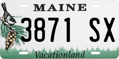 ME license plate 3871SX