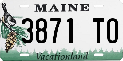ME license plate 3871TO