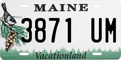 ME license plate 3871UM