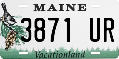 ME license plate 3871UR