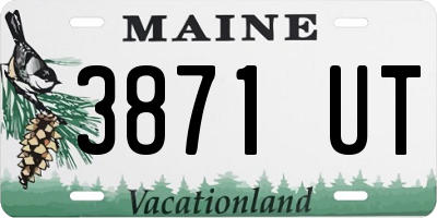 ME license plate 3871UT