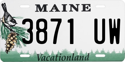 ME license plate 3871UW