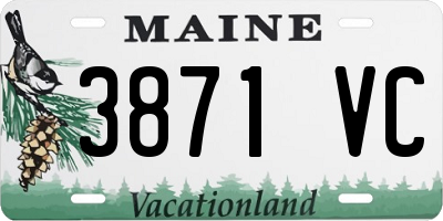ME license plate 3871VC
