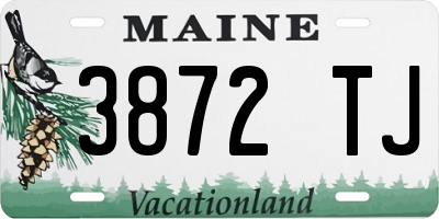 ME license plate 3872TJ