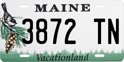 ME license plate 3872TN