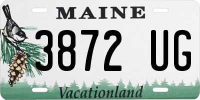 ME license plate 3872UG