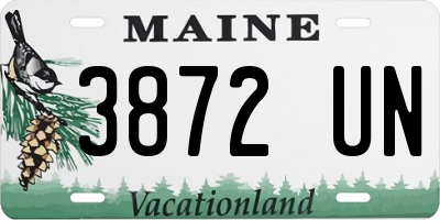 ME license plate 3872UN