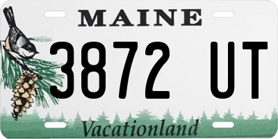 ME license plate 3872UT