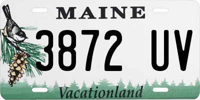 ME license plate 3872UV