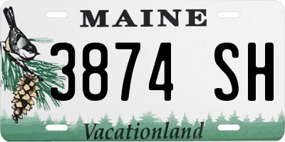 ME license plate 3874SH