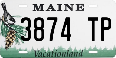 ME license plate 3874TP