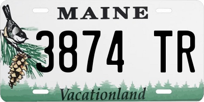 ME license plate 3874TR