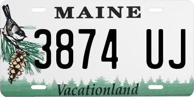 ME license plate 3874UJ
