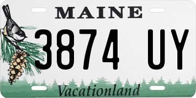 ME license plate 3874UY