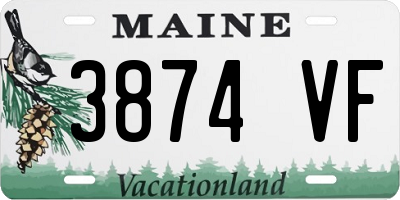 ME license plate 3874VF