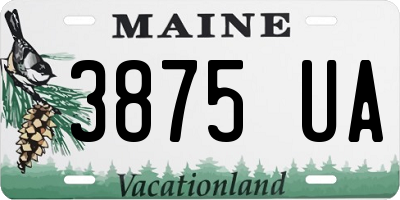 ME license plate 3875UA